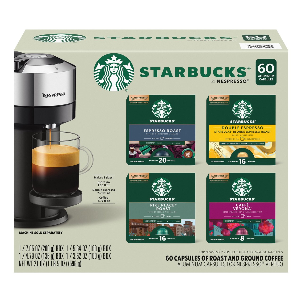 Starbucks by Nespresso Vertuo Line Variety Pack 60 CT - Image 1