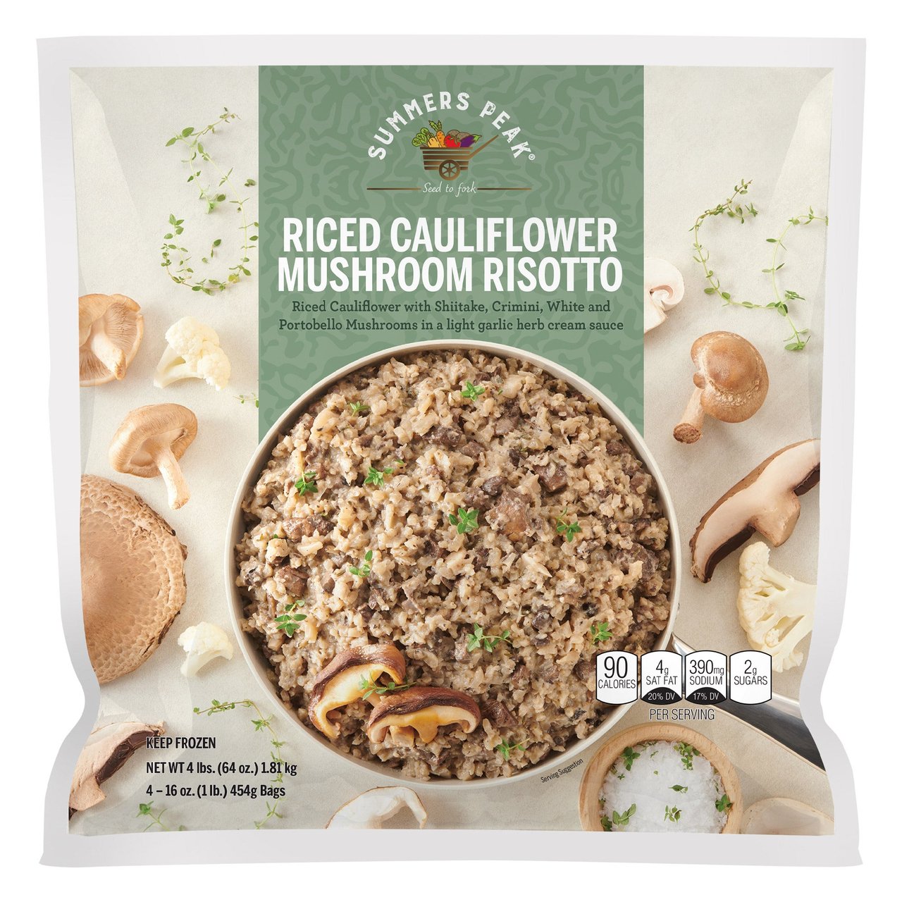 Summer's Peak Cauliflower Mushroom Risotto 4 lbs - Image 1