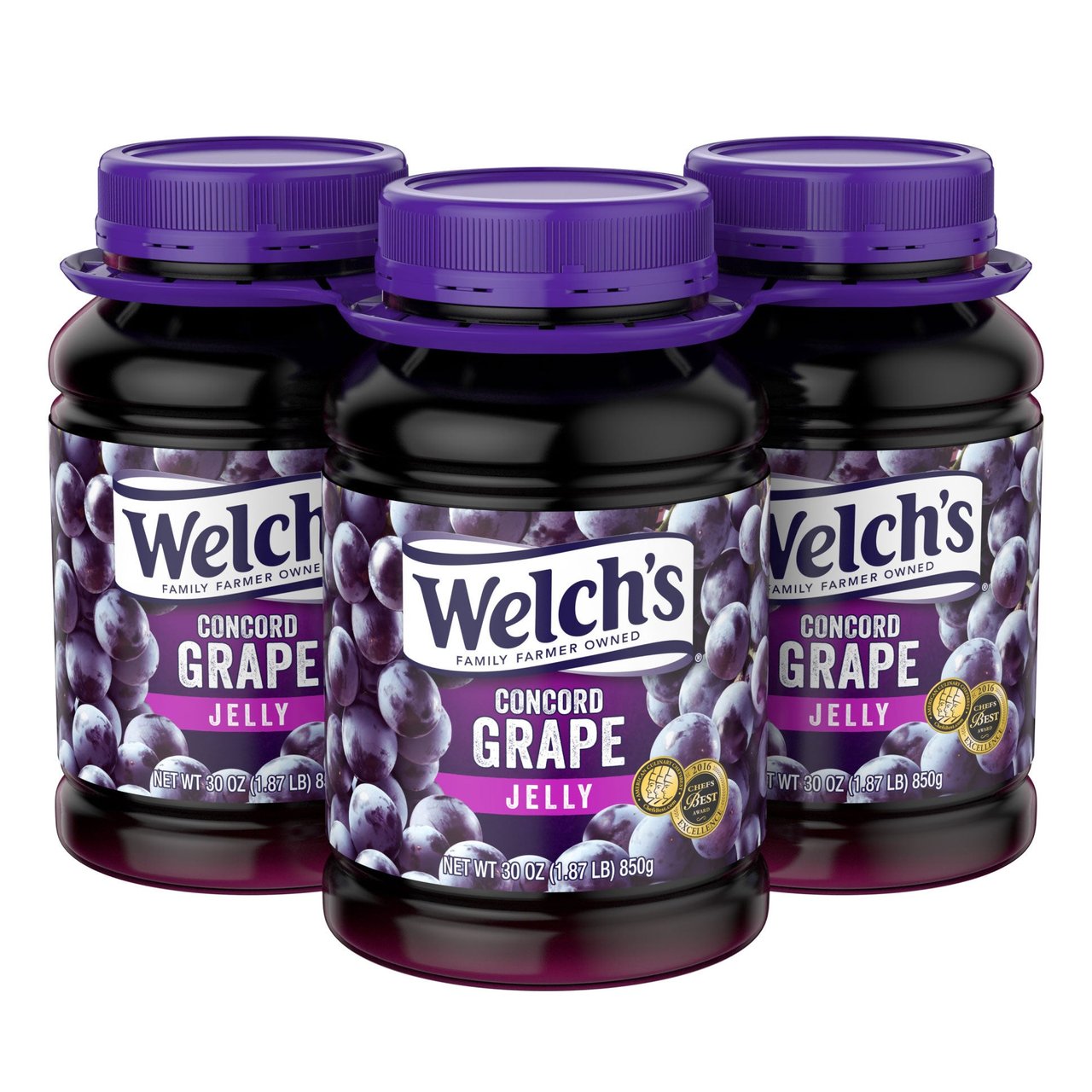 Welch's Grape Jelly, 3 x 30 oz (5.63 lbs)
