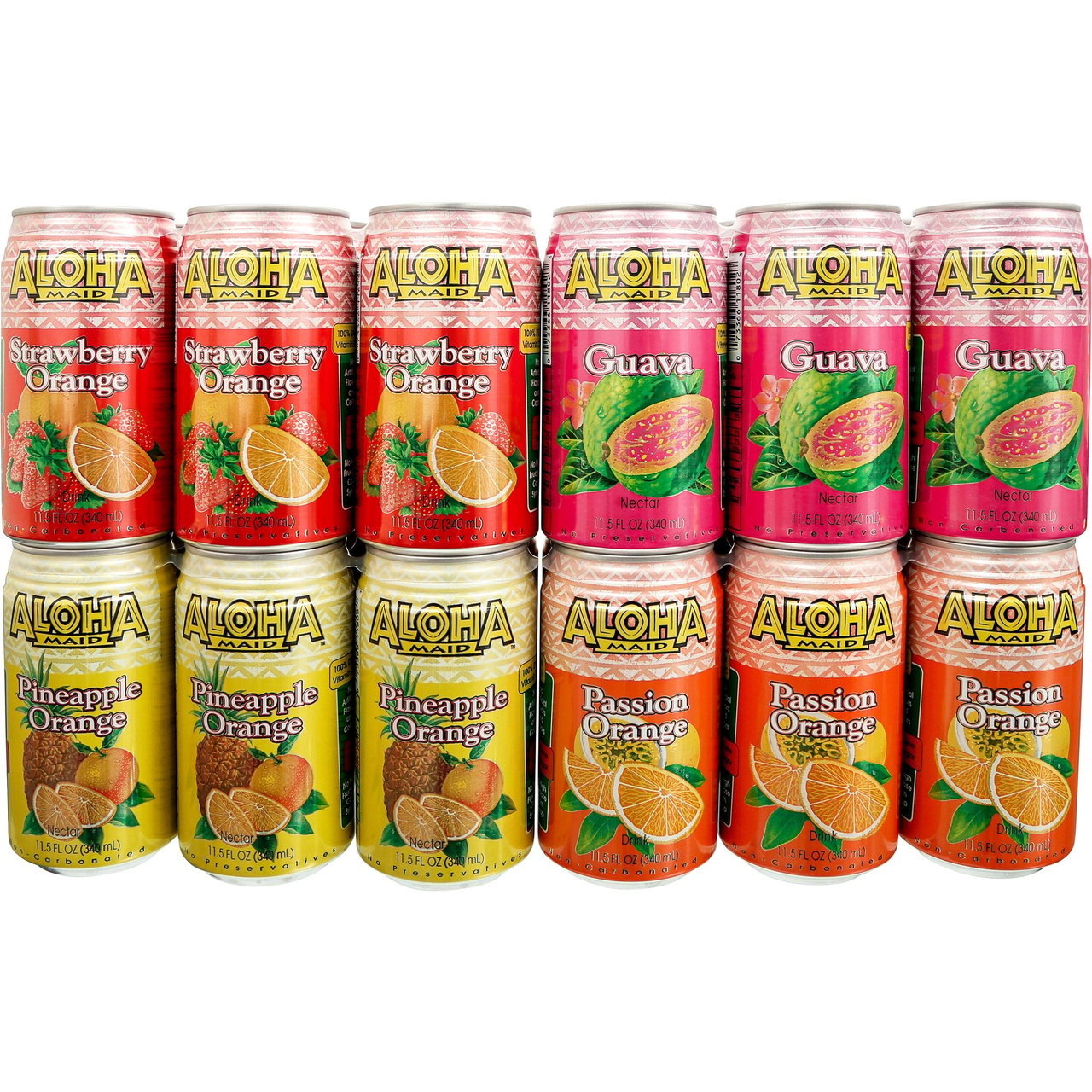 Aloha Maid All-Natural Variety Pack, 24 x 11.5 fl oz - Image 1