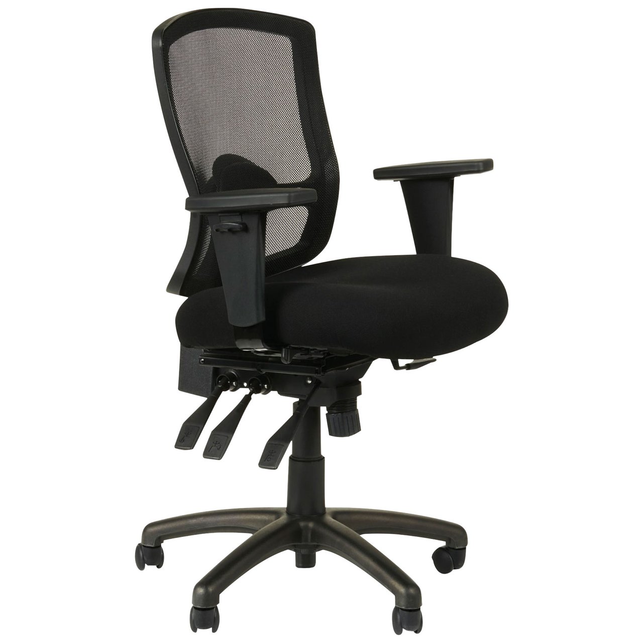 Alera Etros Series Petite Mid-Back Multifunction Mesh Chair, Black (ALEET4017) - Image 1