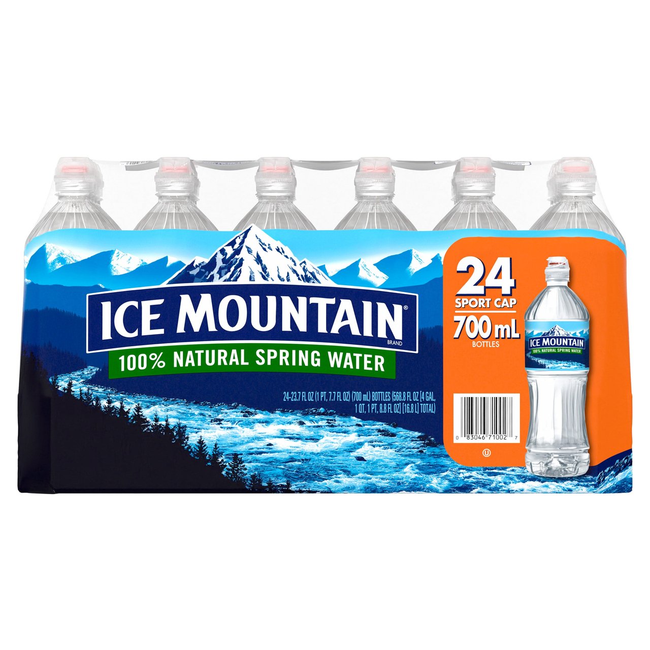 Ice Mountain Spring Water Sport Cap 24/23.7 Ounce Bottles - Image 1