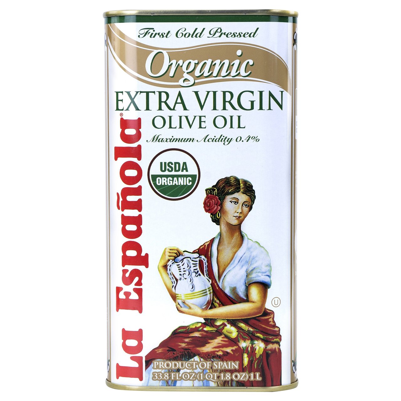 La Española Organic Extra Virgin Olive Oil, 1 Liter (33.8 oz) - Image 1