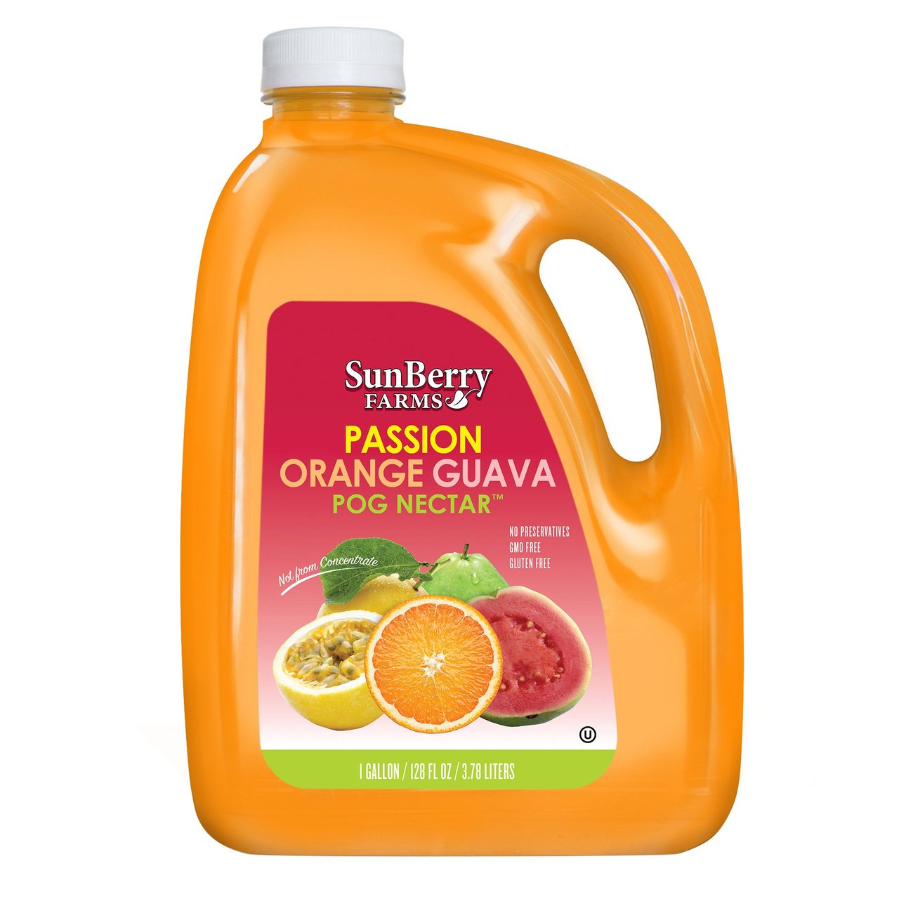 Sunberry Farms Passion Orange Guava (POG) Nectar, 128 fl oz (4 Quarts) - Image 1