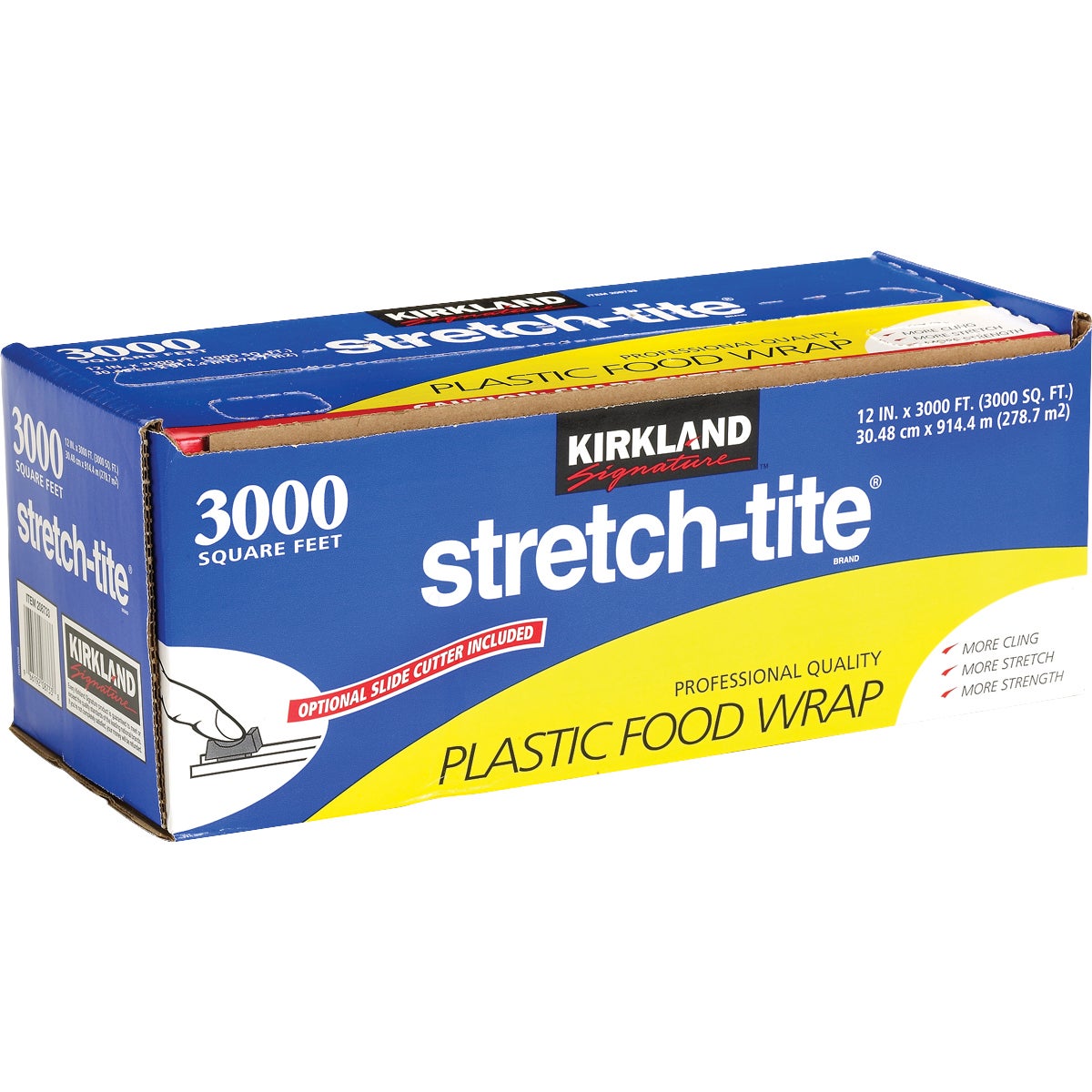 Kirkland Signature Stretch-Tite Plastic Food Wrap, 12" x 3,000'