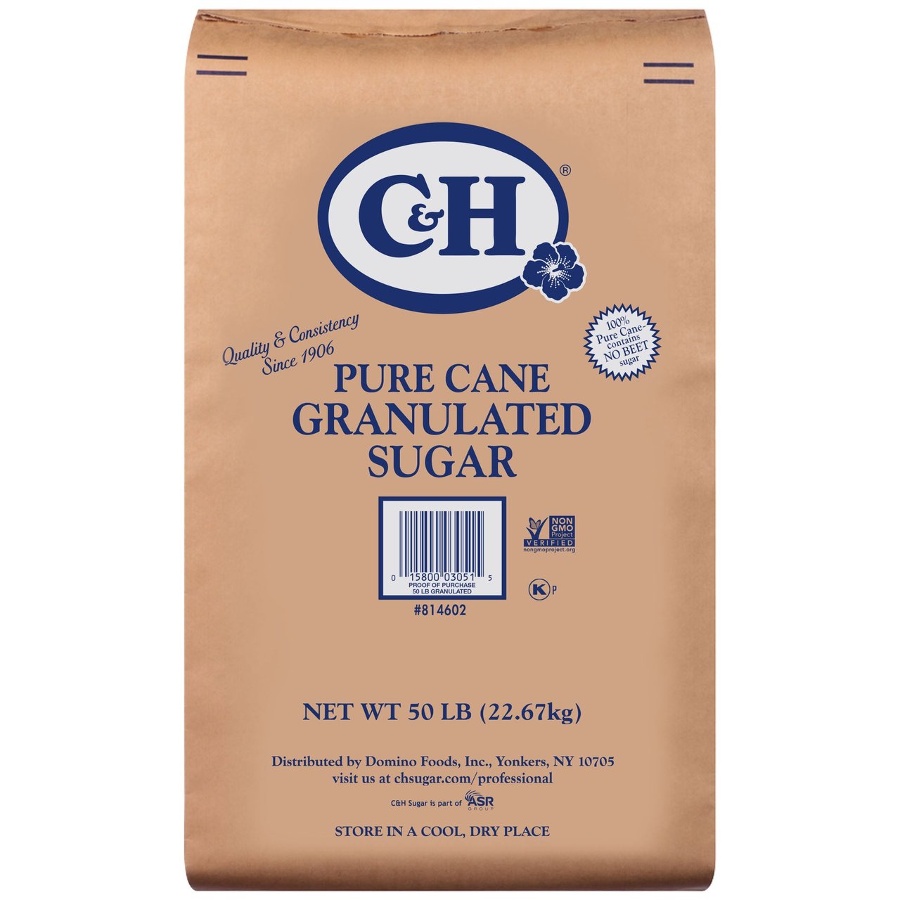 C&H Pure Cane Granulated Sugar 50 Pounds - Image 1