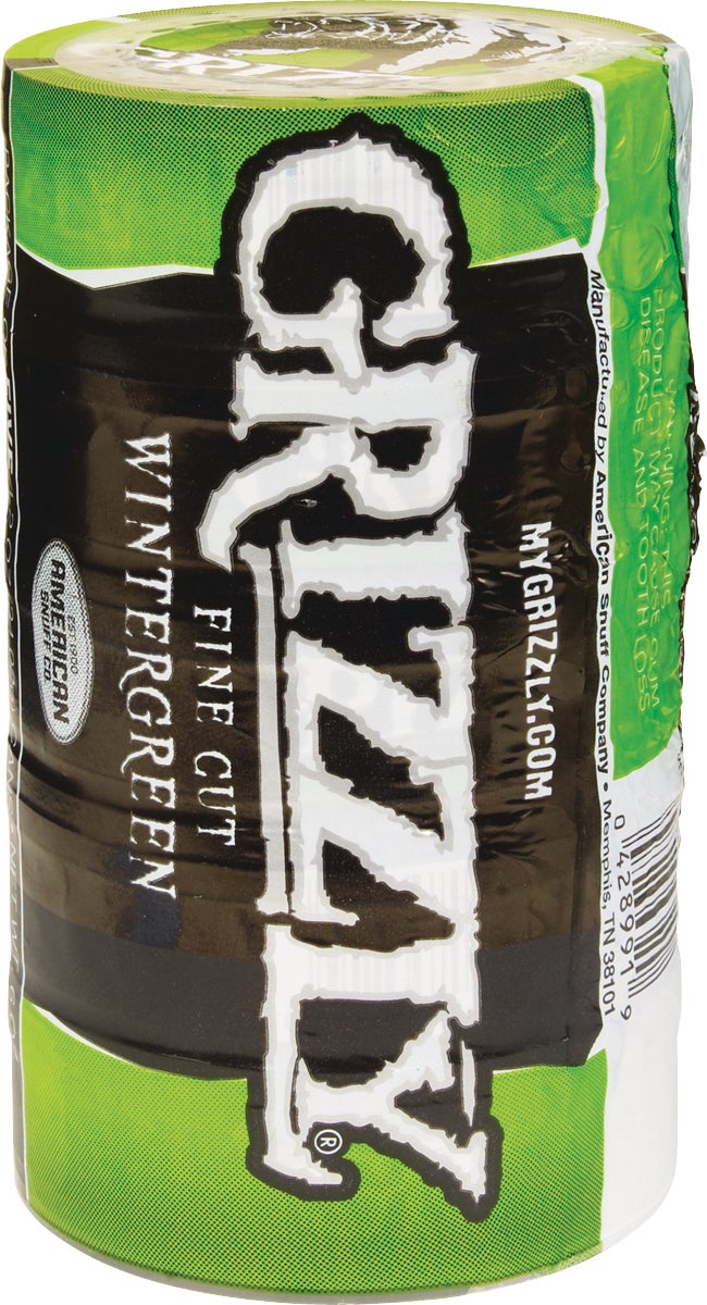 Grizzly Fine Cut Wintergreen Smokeless Tobacco 5/1.2 oz Cans