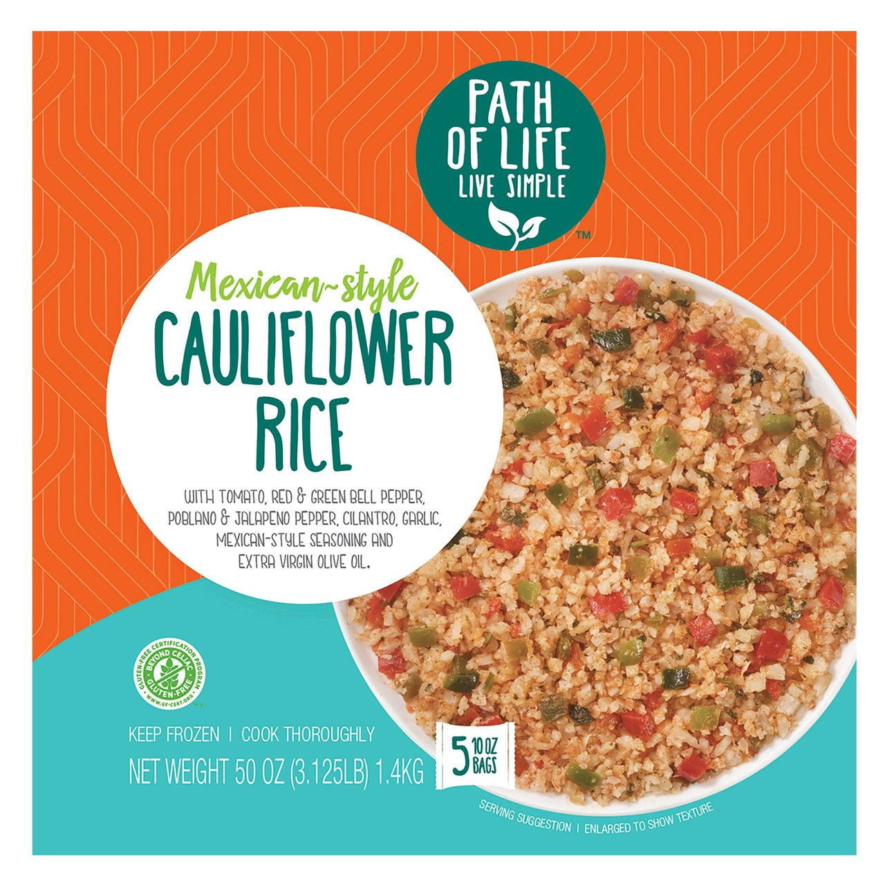 Path of Life Mexican Cauliflower Rice, 5 Count, 10 oz Each