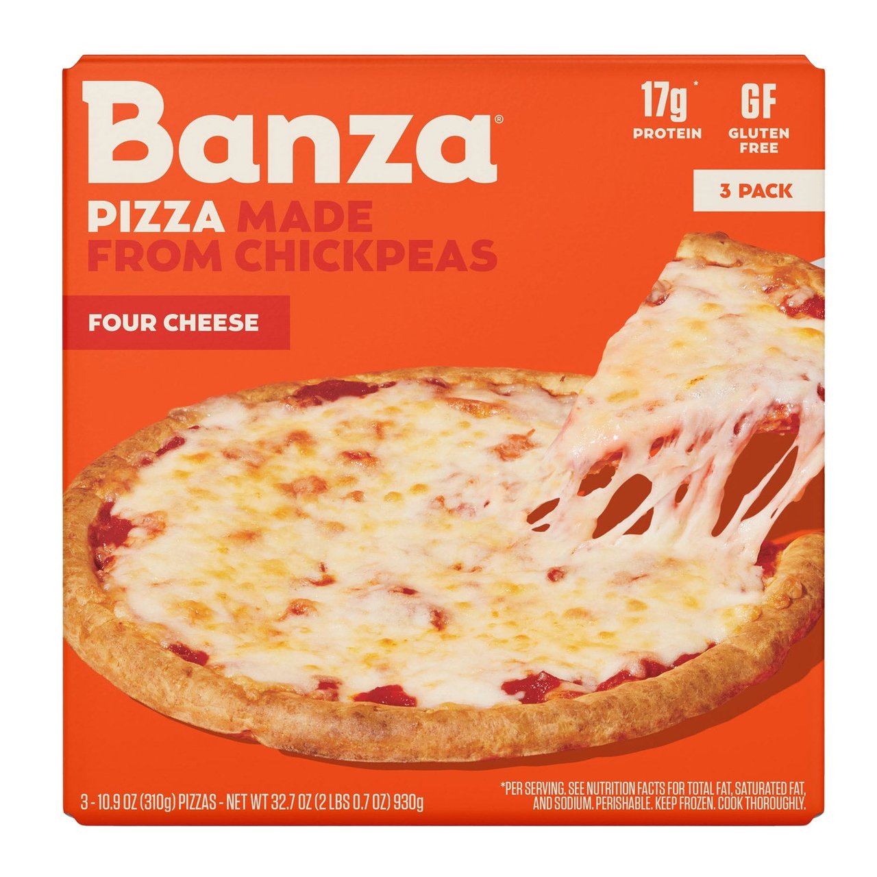Banza Chickpea Crust 4 Cheese Pizza, 3 CT - Image 1