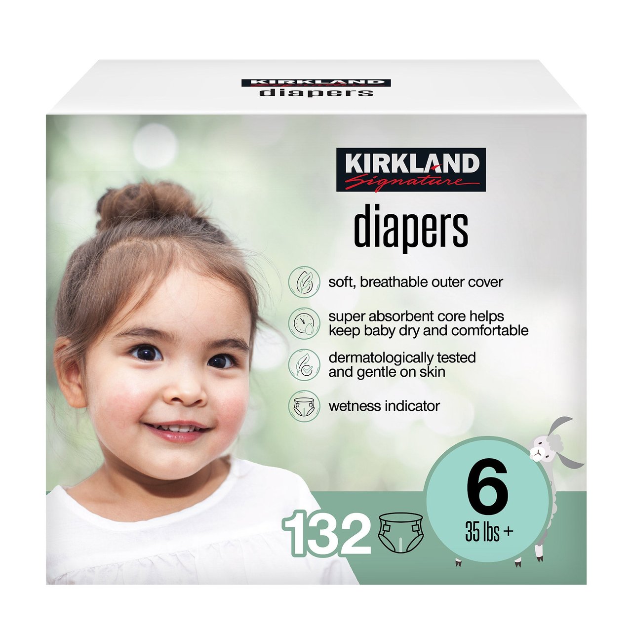 Kirkland Signature Diapers Size 6, 132 Count - Image 1
