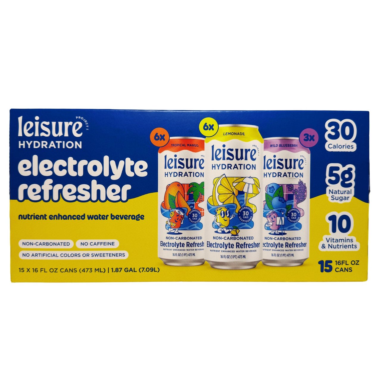 Leisure Hydration Electrolyte Refresher, 15 Count, 16 oz - Image 1