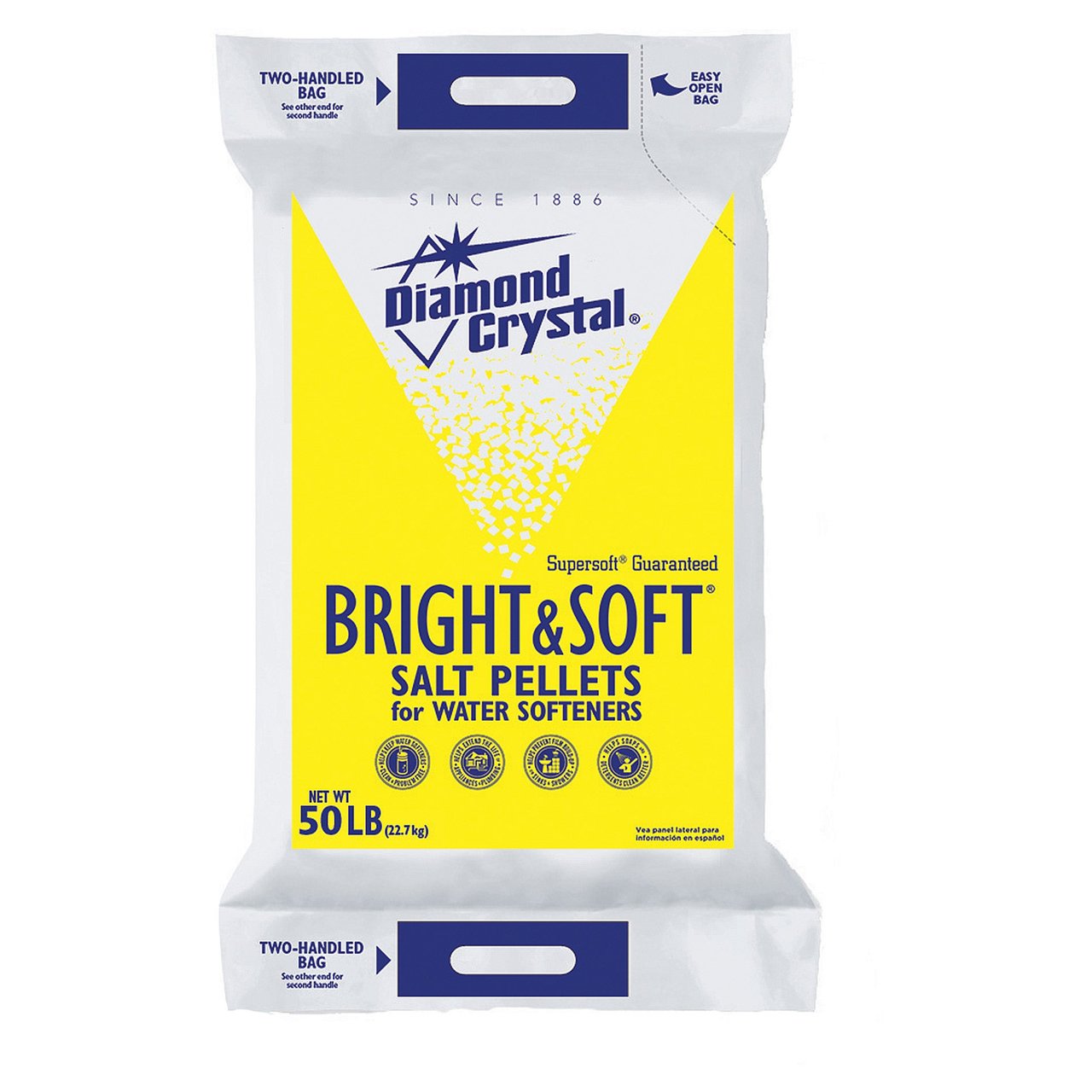 Diamond Crystal Bright & Soft Water Softener Salt Pellets, 50 lb Bag