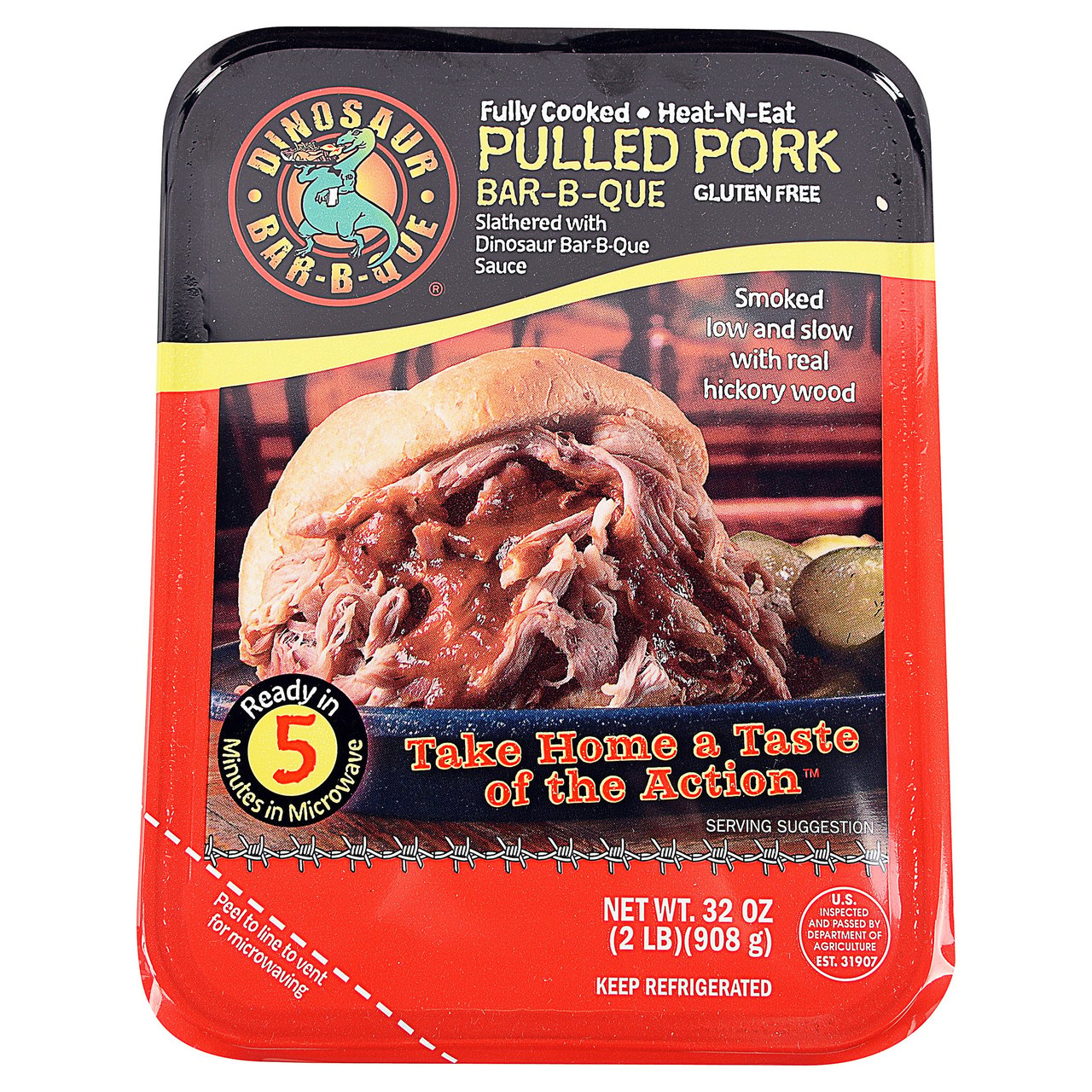 Dinosaur Bar-B-Que Pulled Pork, 32 oz (2 lbs)