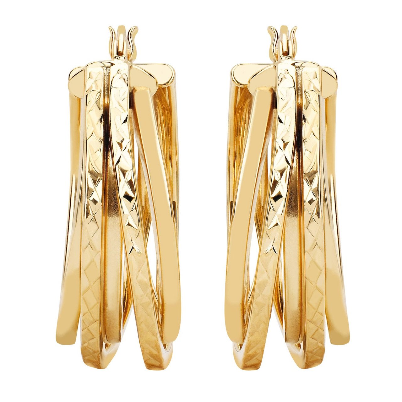 14kt Yellow Gold Hoop Earrings, Made in Italy