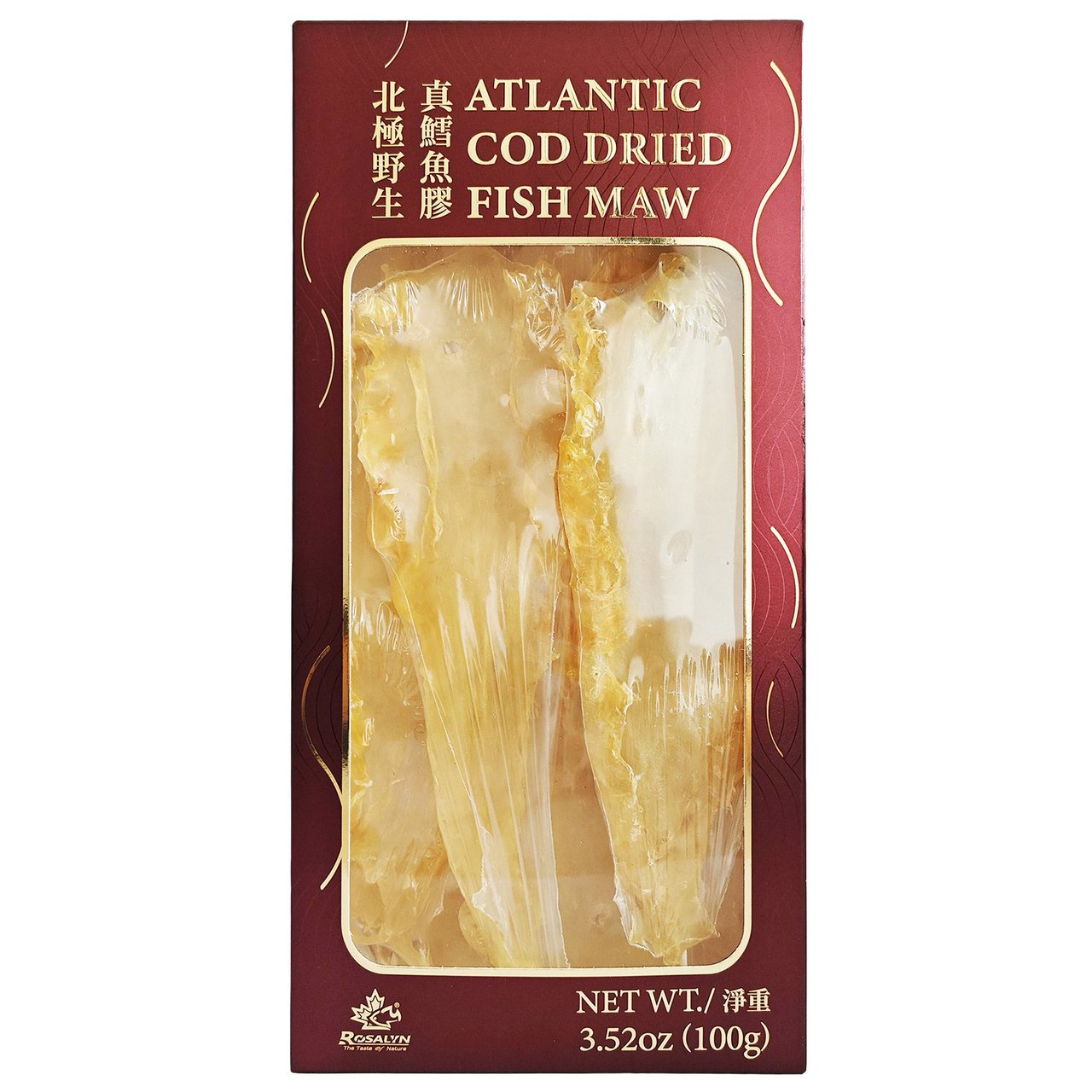 Rosalyn Atlantic Cod Dried Fish Maw 3.52 Ounces - Image 1