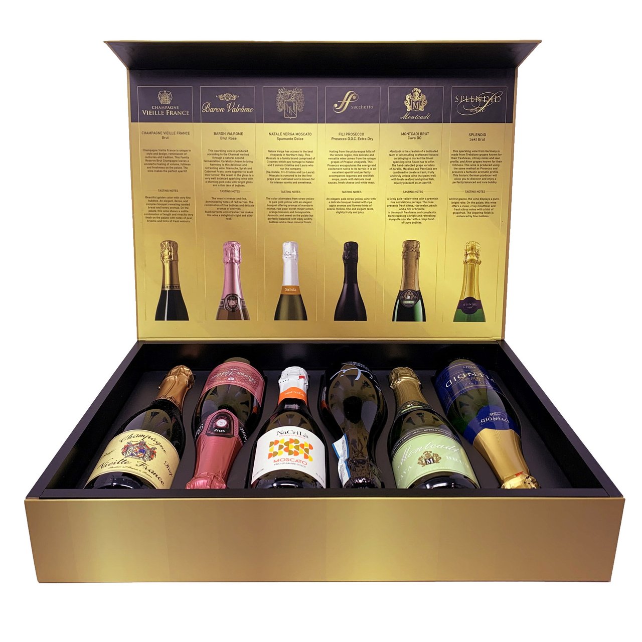 Six Sparkling Nights European Sparkling Wine Variety Pack, 2 × 6-Pack (375ml) - Image 1