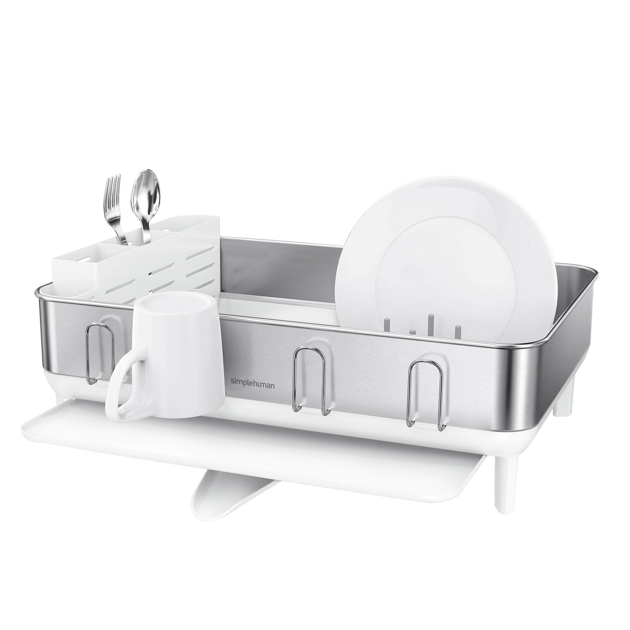 simplehuman Stainless Steel Frame Dish Rack - Image 1