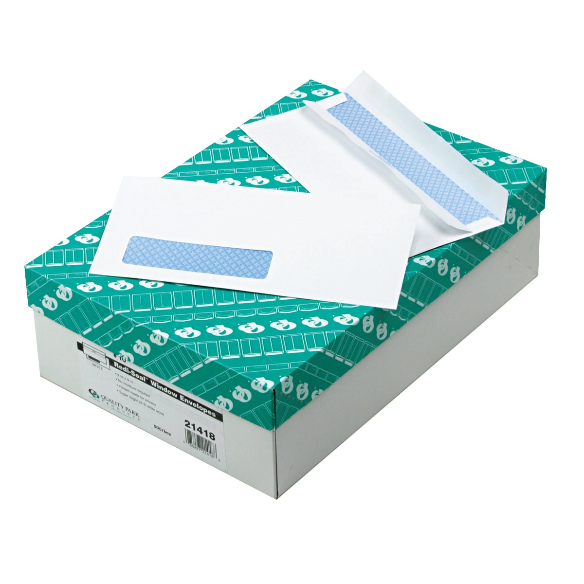 Quality Park #10 Self-Seal Single Window Security Business Envelopes, 500-Count - Image 1