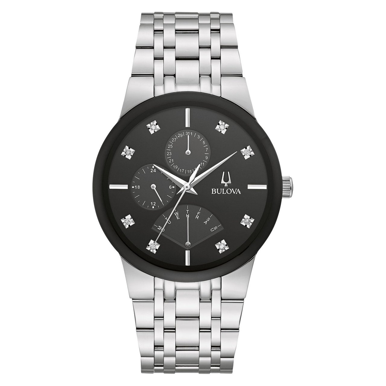 Bulova 30M Stainless Steel Men's Quartz Watch - Image 1