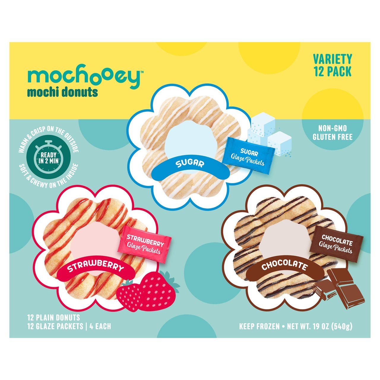 MoChooey Mochi Donuts 12 CT 1.18 lbs