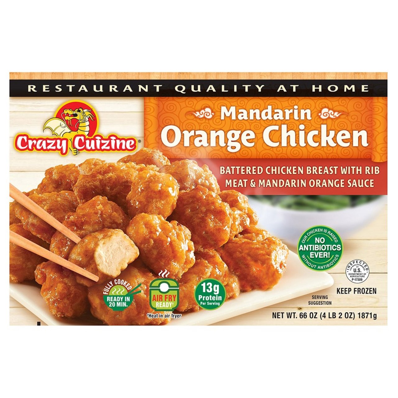 Crazy Cuizine Mandarin Orange Chicken 66 oz