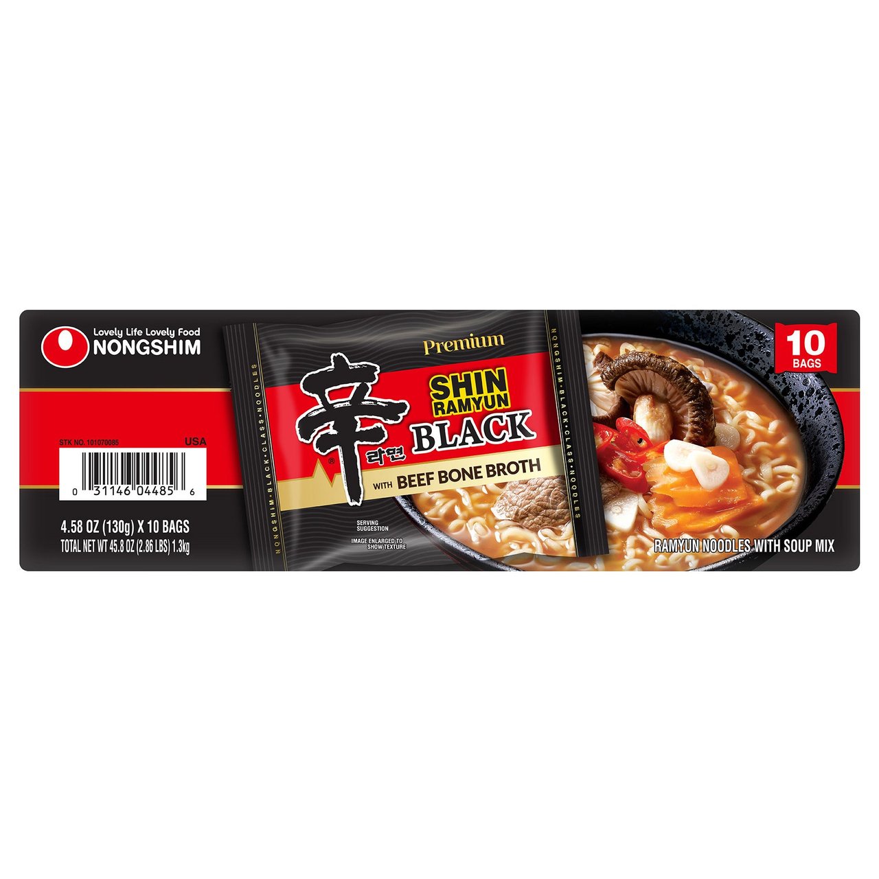 Nongshim Shin Ramyun Black with Beef Bone Broth 10/4.58 oz - Image 1
