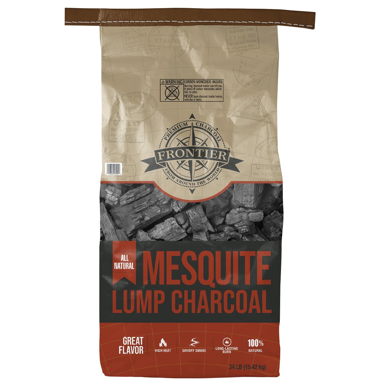 Frontier Mesquite Lump Charcoal 34 lbs - Image 1