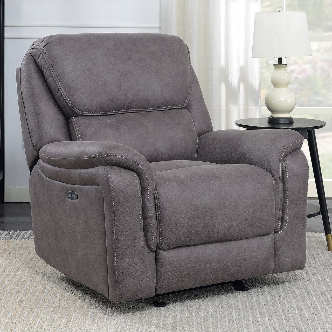 Gates Fabric Power Glider Recliner - Image 1