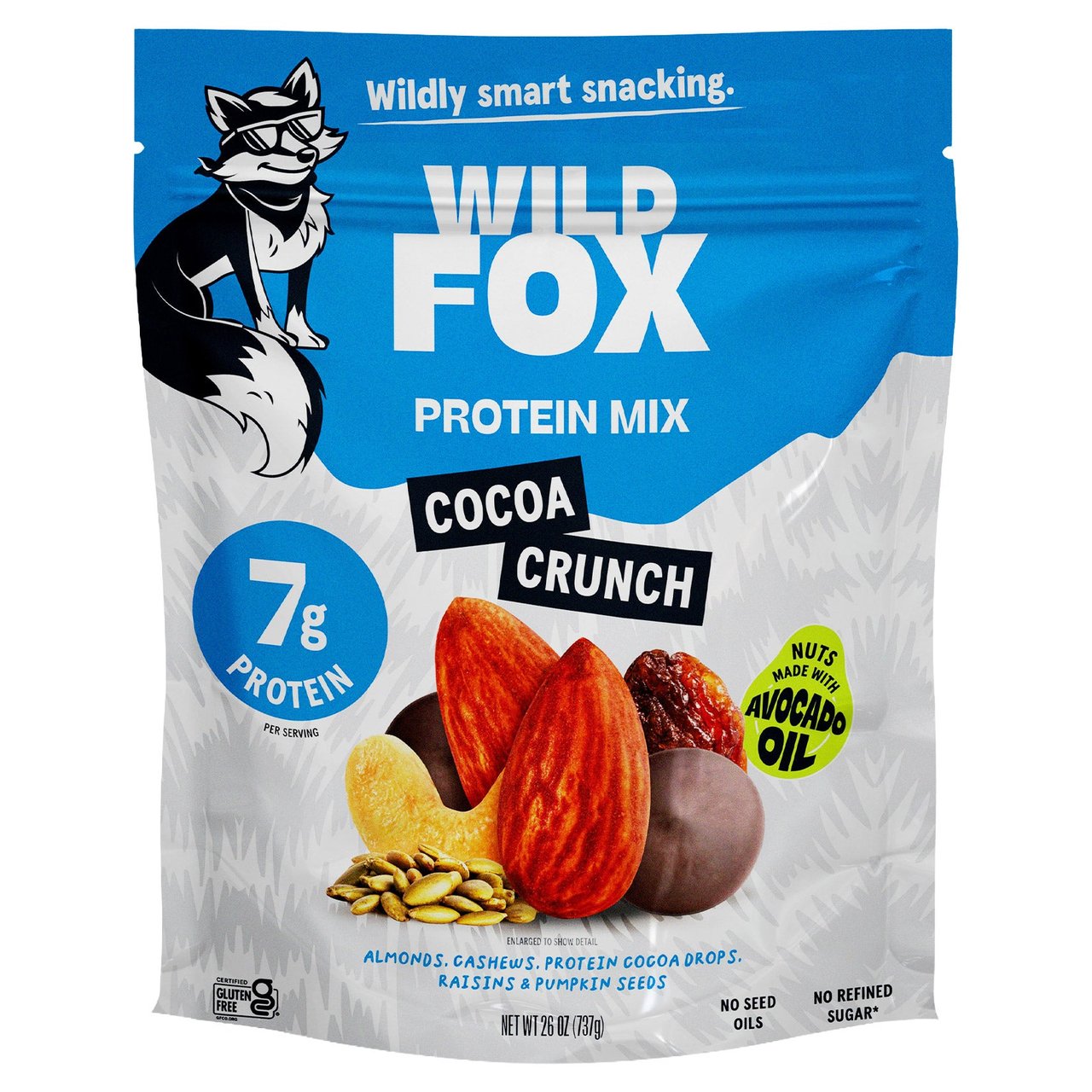 Wild Fox Chocolate Crunch Protein Mix, 26 Ounces - Image 1