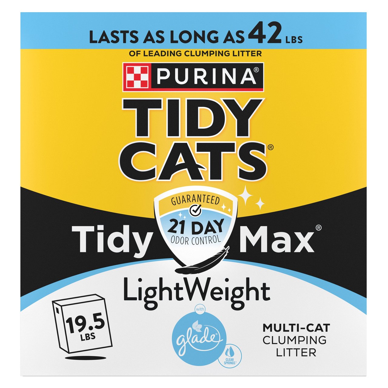 Tidy Cats Tidy Max Lightweight Litter with Glade Clear Springs 19.5 LB - Image 1