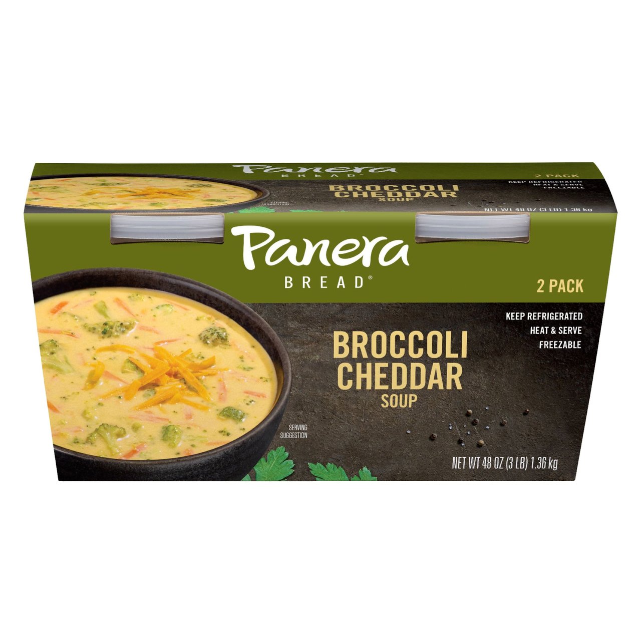 Panera Bread Broccoli Cheddar Soup 2/24 Ounce Containers - Image 1