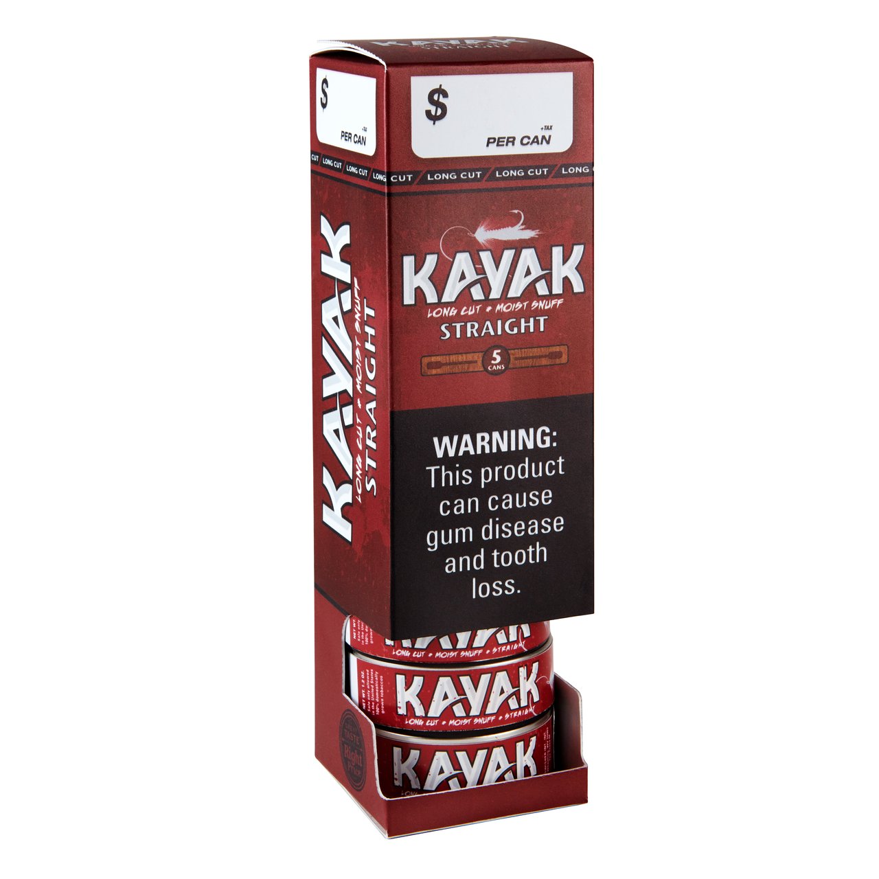 Kayak Straight Long Cut Moist Snuff Tobacco - 10 CT