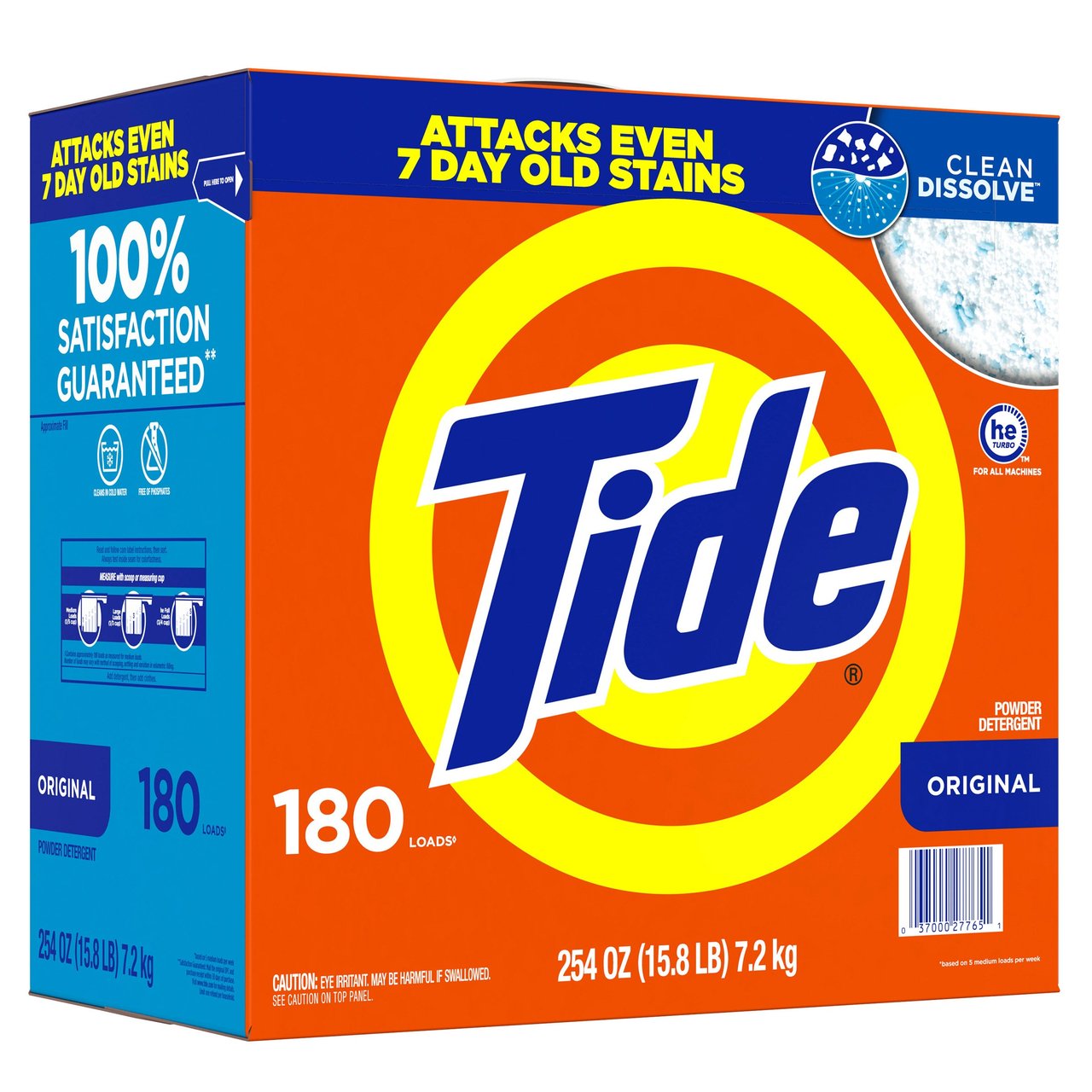 Tide Powder HE Laundry Detergent 254 Ounces 180 Loads - Image 1