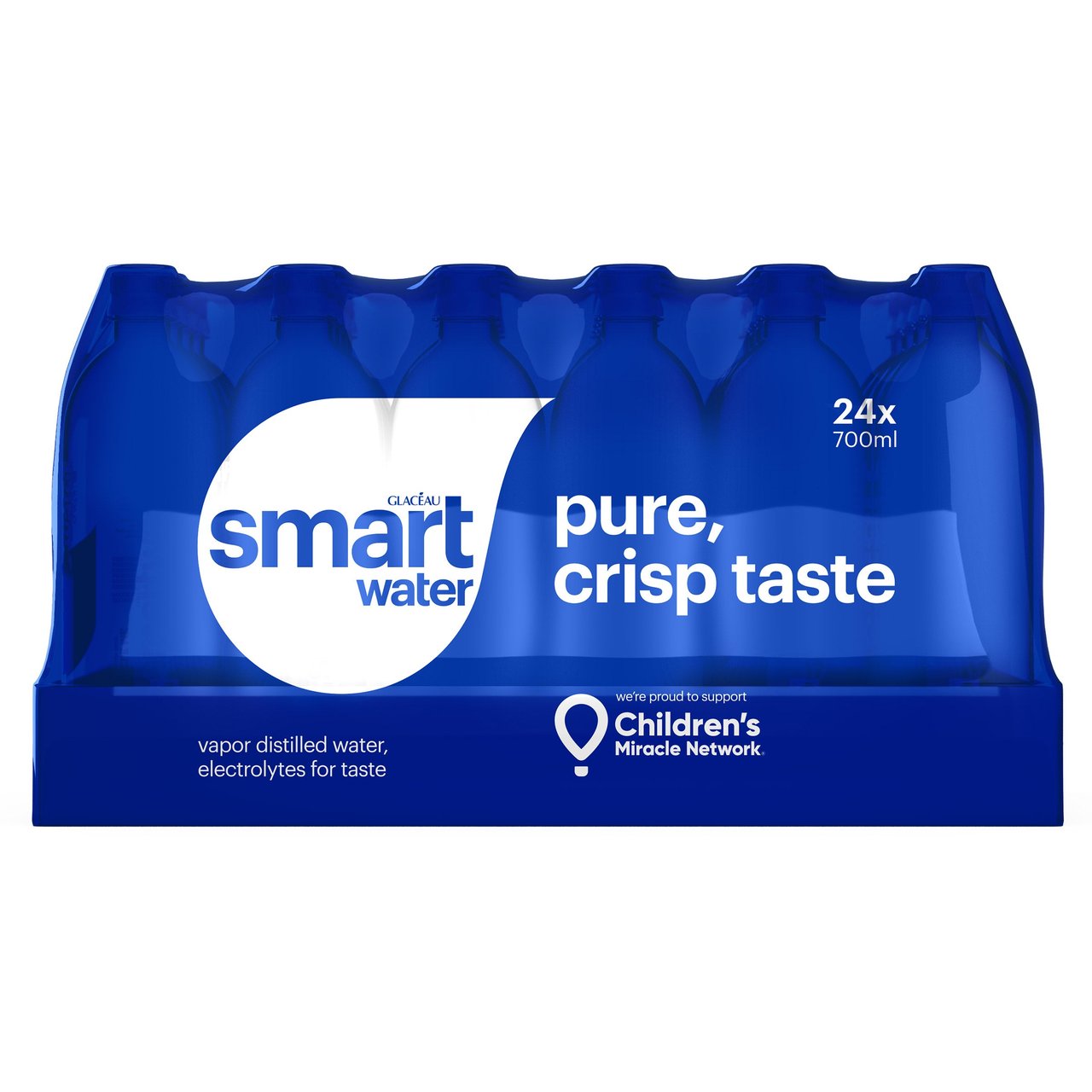 Glacéau smartwater Vapor Distilled Water, 700 mL, 24-Count - Image 1