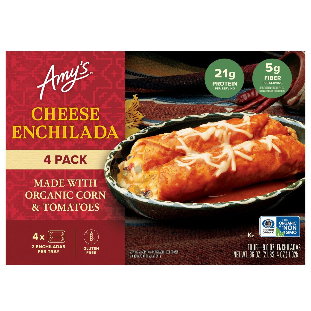 Amy's Kitchen Cheese Enchilada, 4-Pack (9 oz each) - Image 1