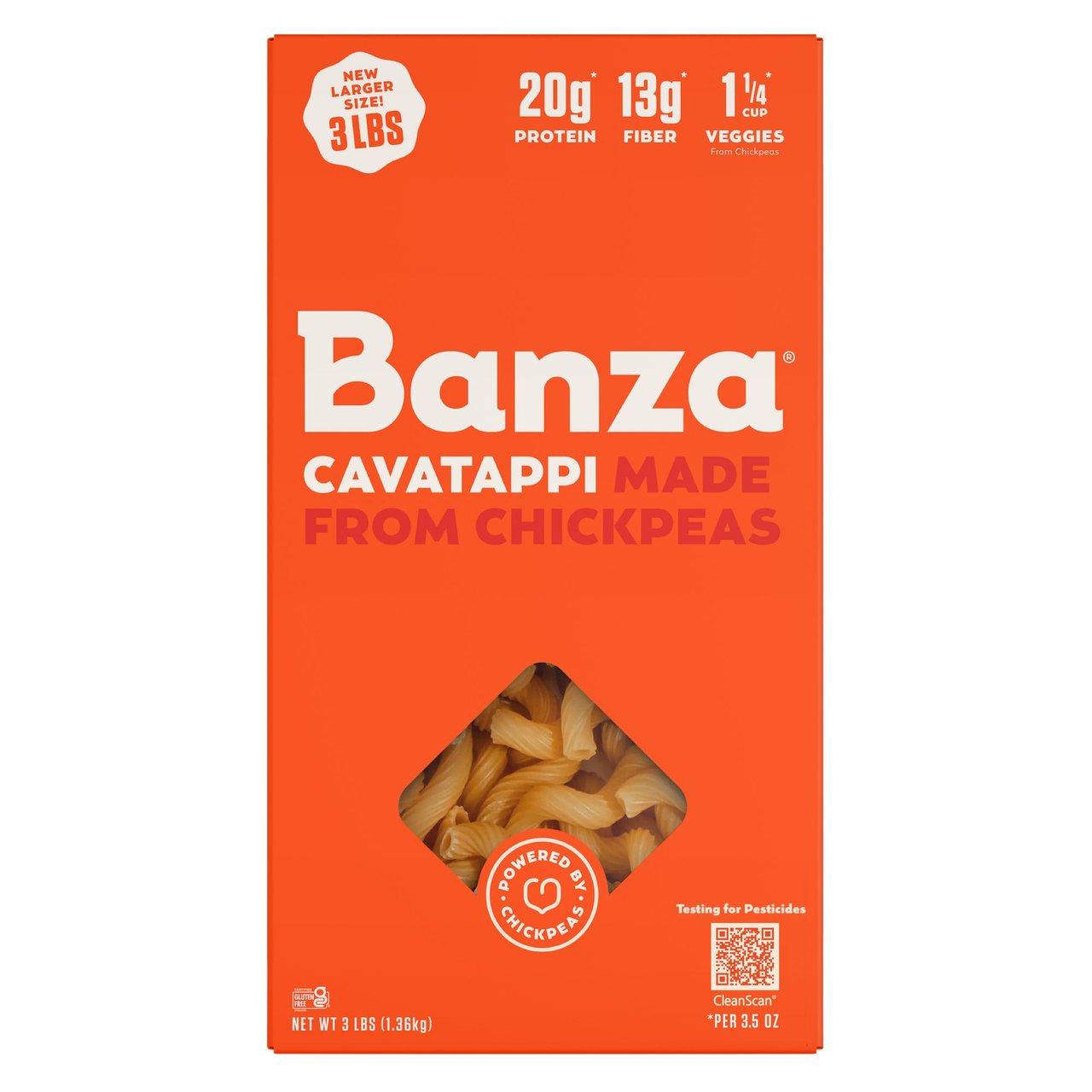 Banza Chickpea Cavatappi 3 lb - Image 1