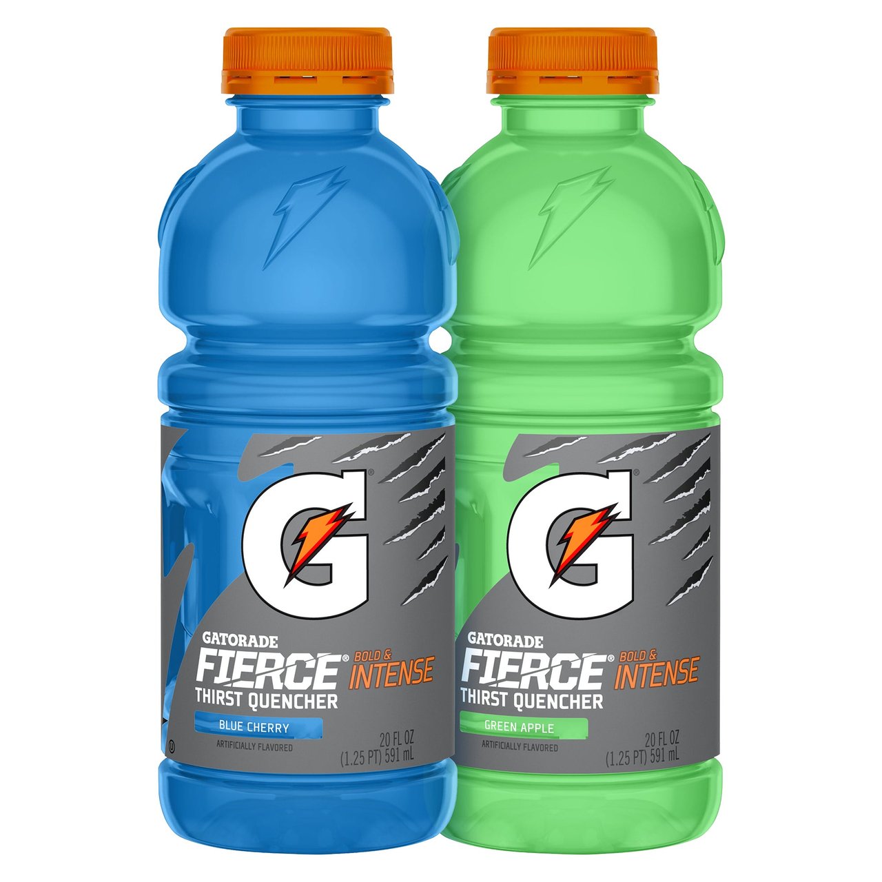 Gatorade Fierce Thirst Quencher, Green Apple/Blue Cherry, 24-Pack, 20 FL OZ - Image 1