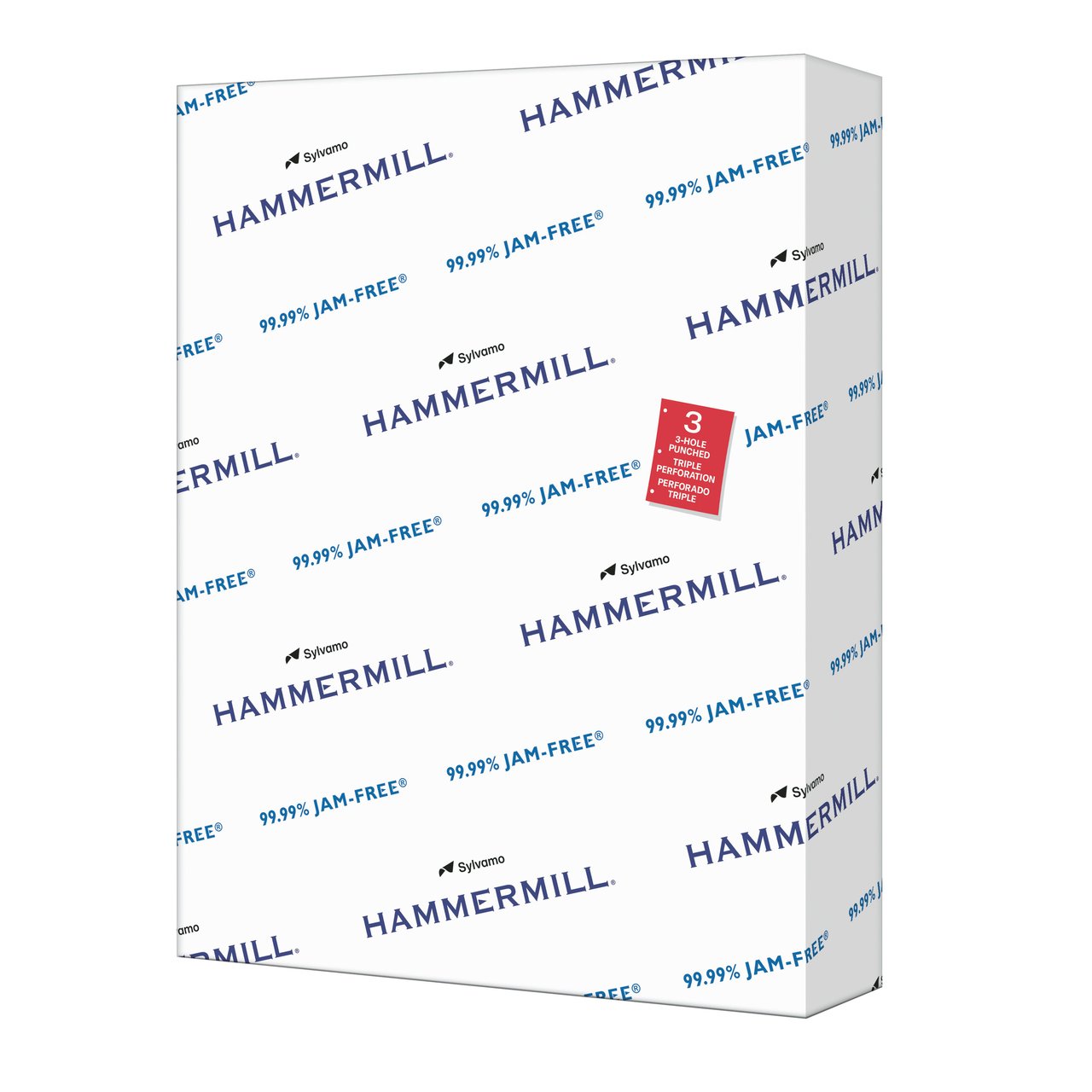 Hammermill Copy Plus 3-Hole Punch Copy Paper, 8.5" x 11", 500 Sheets (HAM105031) - Image 1