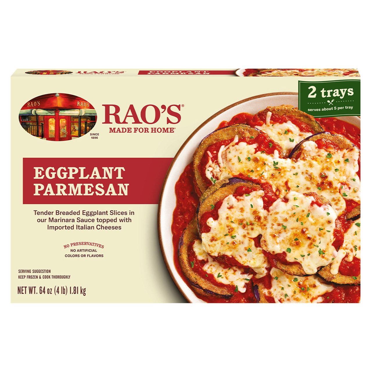 Rao's Eggplant Parmesan 2/32 oz 4 lbs