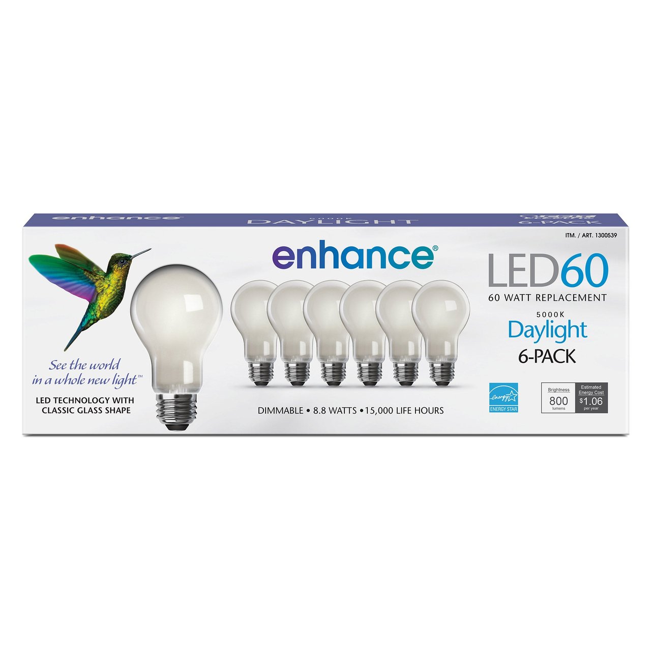 Feit Electric LED 60W Replacement 6 Pack, Daylight