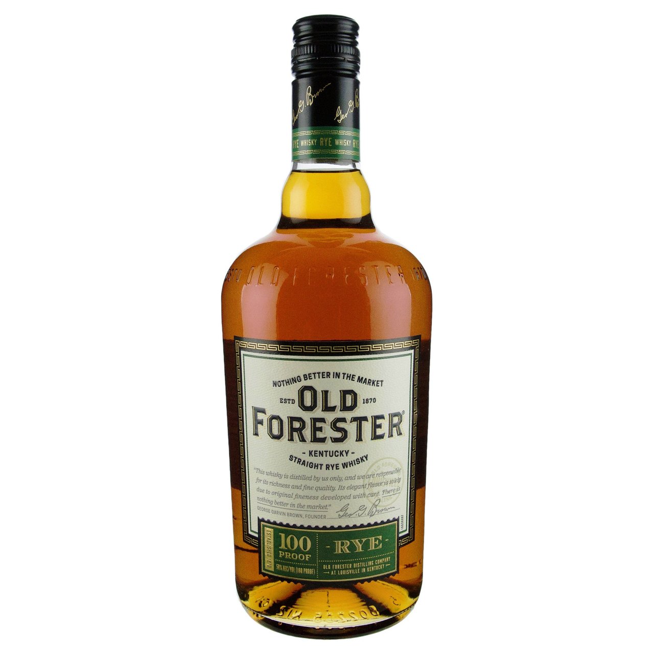 Old Forester Rye Whiskey 100 Proof Kentucky 750ml