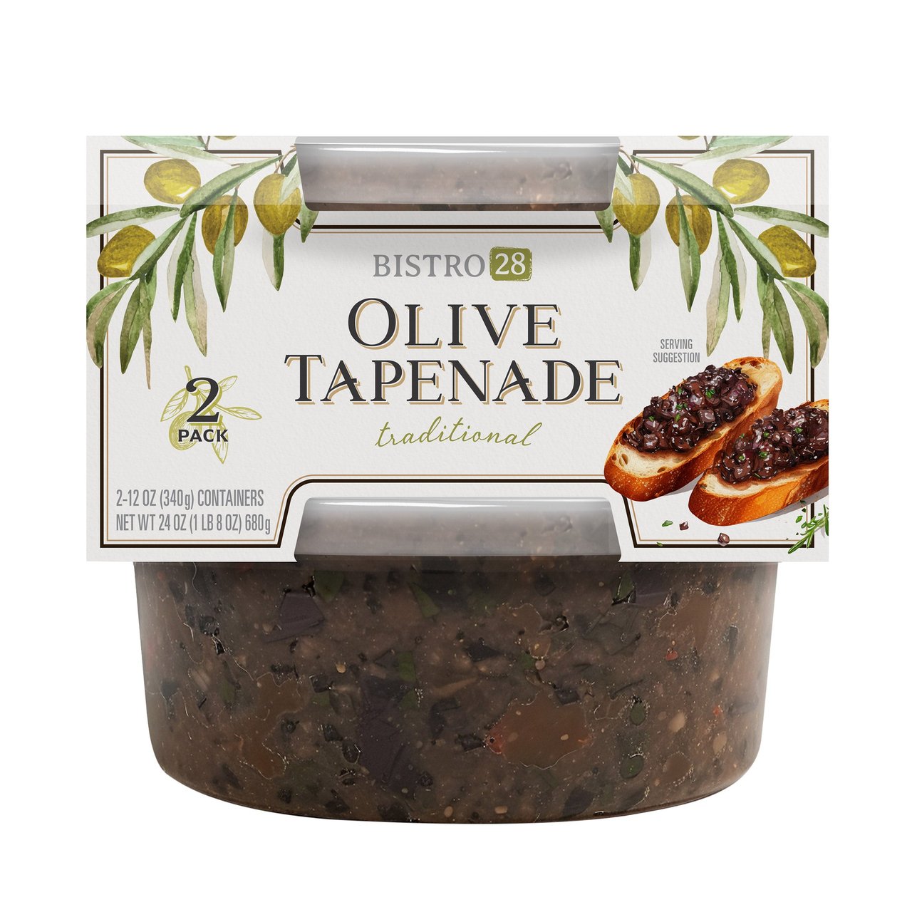 Bistro 28 Olive Tapenade 2/12 oz (1.5 lbs) - Image 1