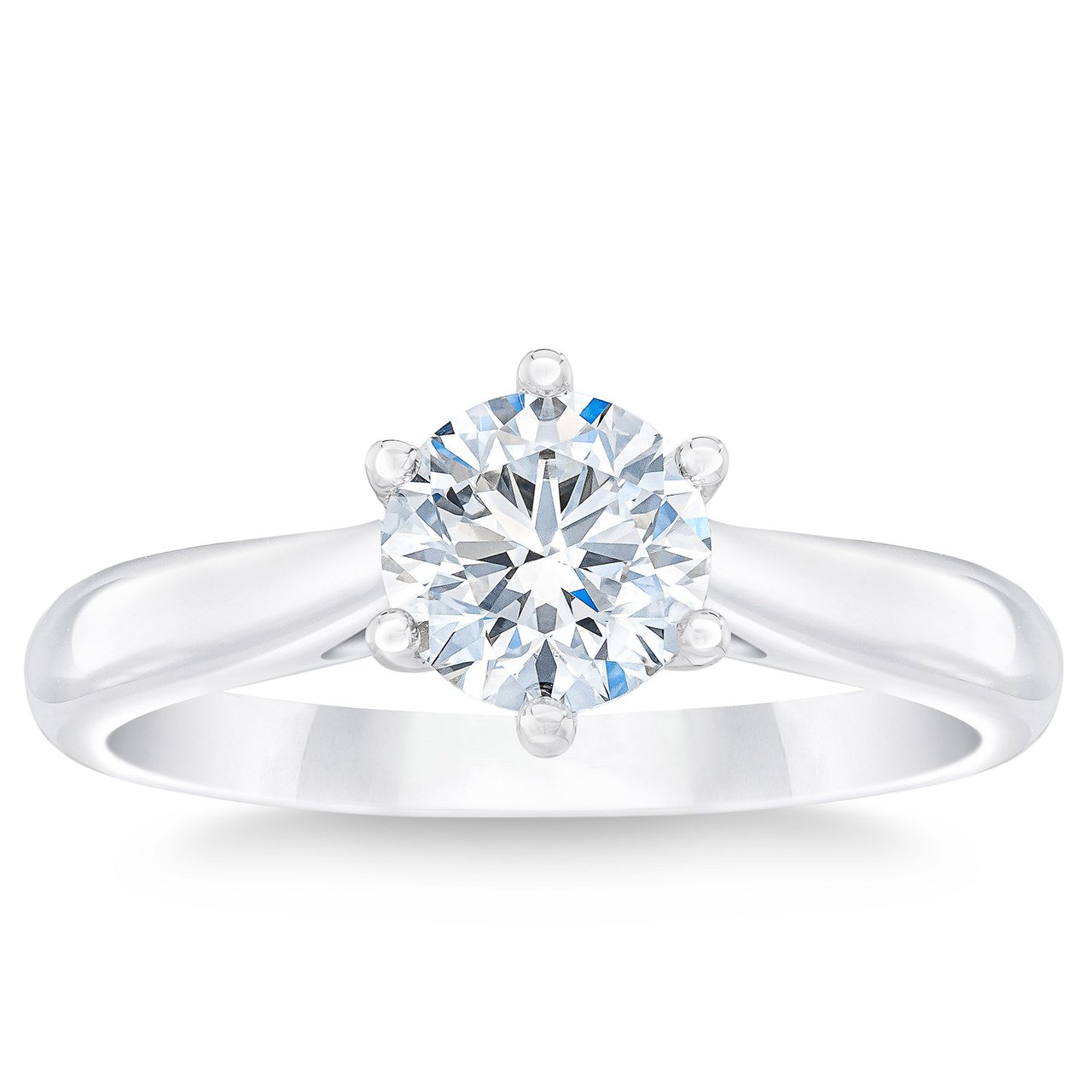 1.34 CT Round Brilliant Platinum Solitaire Ring, VVS2 Clarity, "I" Color - Image 1