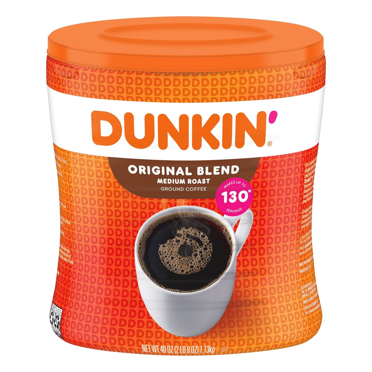 Dunkin' Donuts Original Blend Coffee 40 oz (2.5 lbs) - Image 1