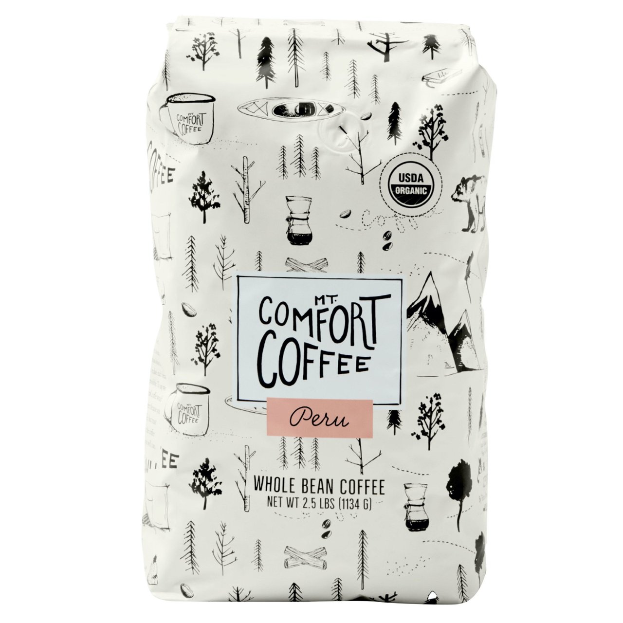 Mt. Comfort Organic Peru Coffee 2.5 Pound Bag - Image 1