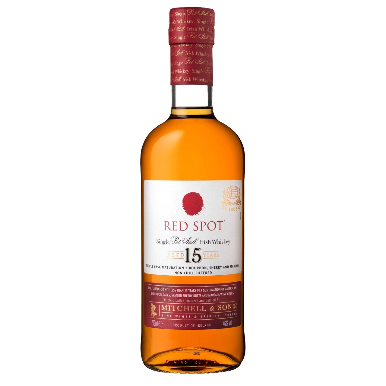 Red Spot 15 Year Single Pot Still Irish Whiskey 750mL