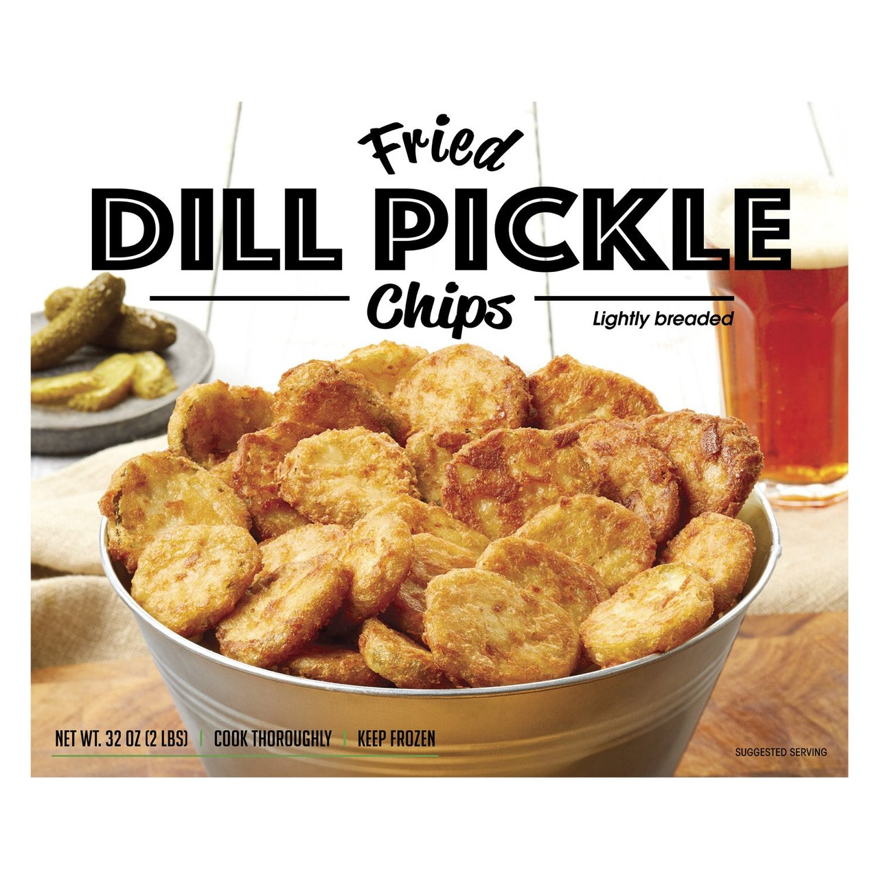 Ocean Pier Fried Dill Pickle Chips 32 oz - Image 1