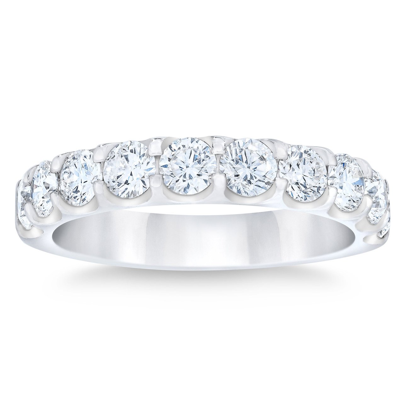 PLATINUM VS2 I 1.50 CTW ROUND DIAMOND BAND SIZE 8 - Image 1