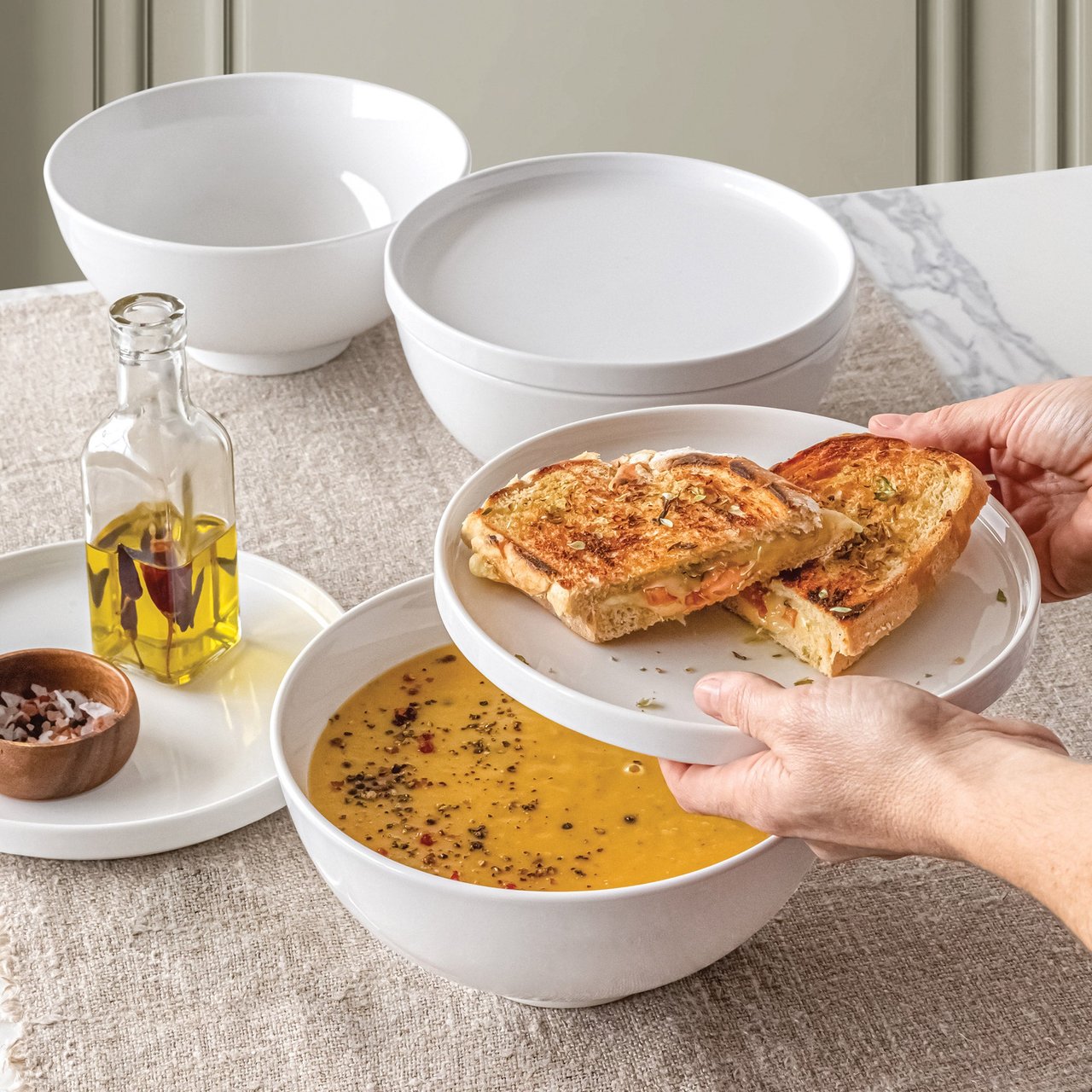 Over & Back Best Match 6-Piece Bowl and Plate/Lid Set - Image 1