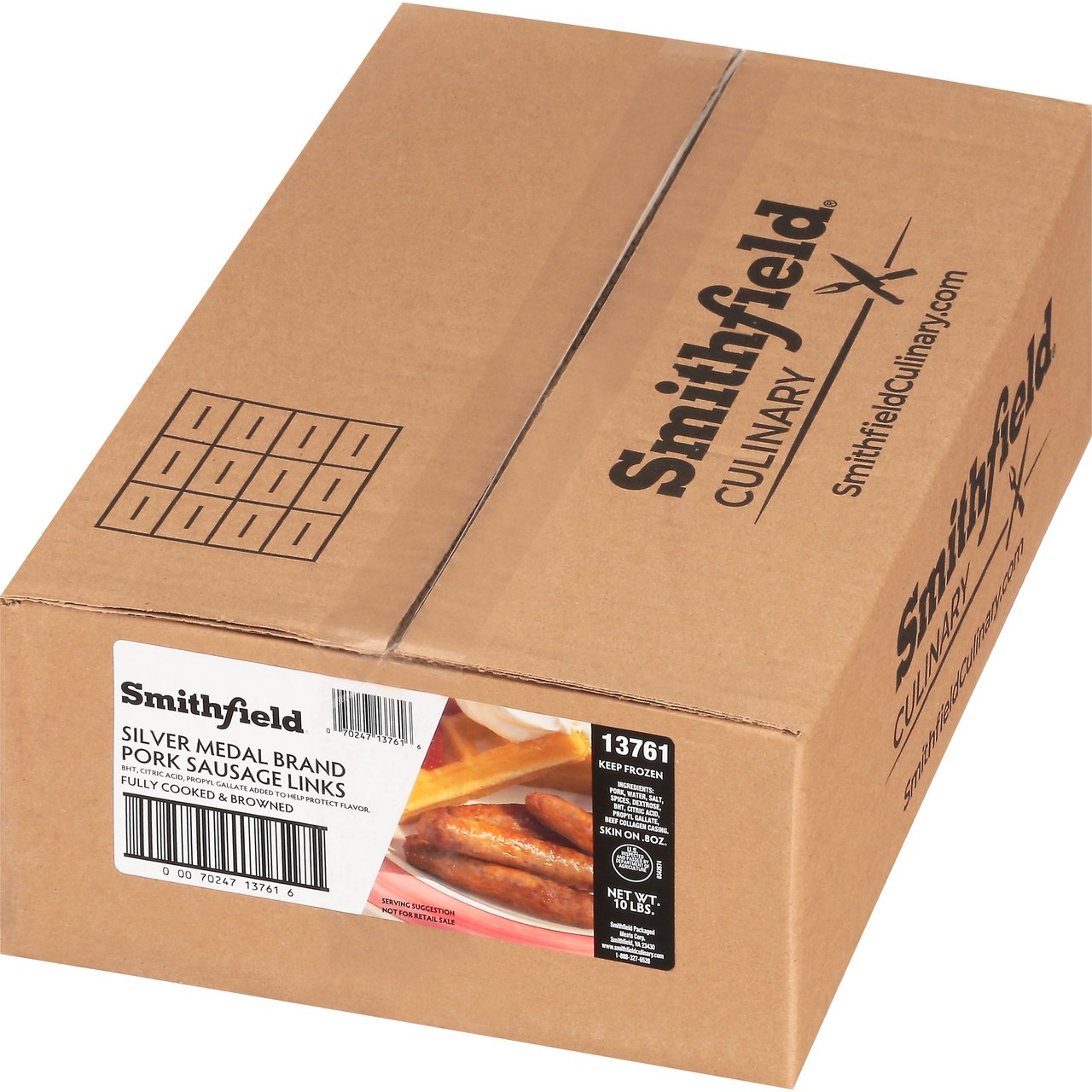 Farmland Cooked Pork Sausage Links 200/0.8 oz 10 lb - Image 1